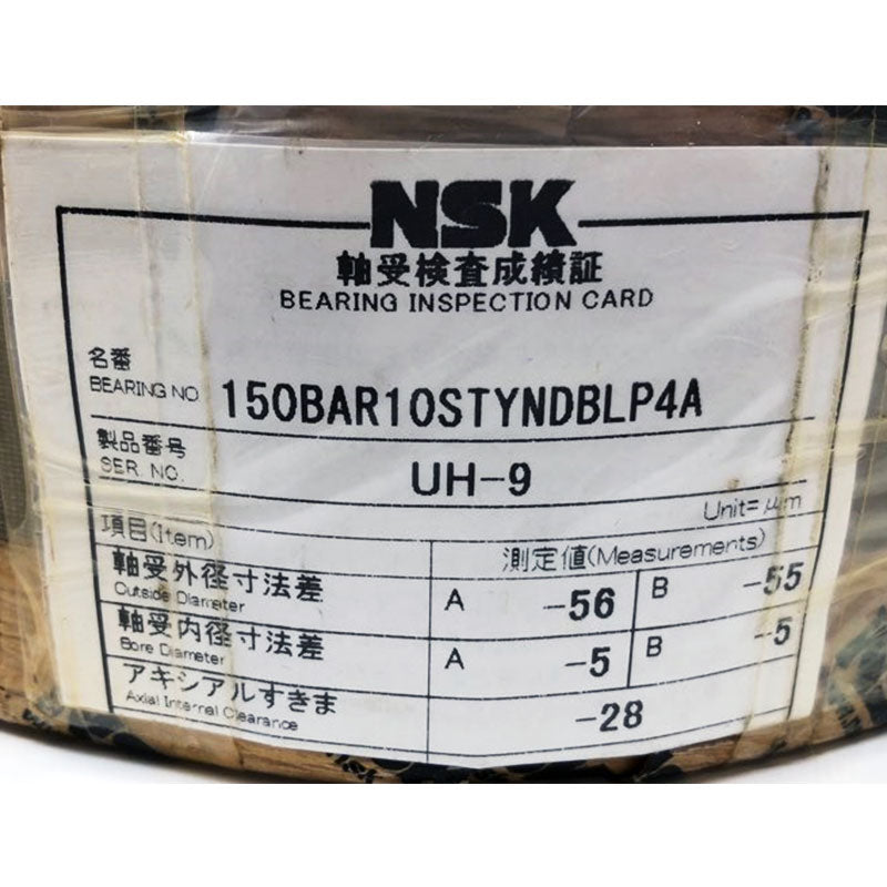 NSK Angular Contact Ball Bearing 150BAR10TYNDBLP4A