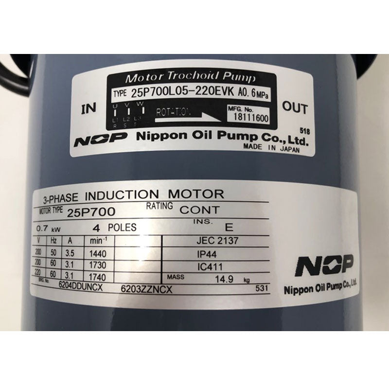 NOP Motor T-ROTOR Pump 25P700L02-220EVK