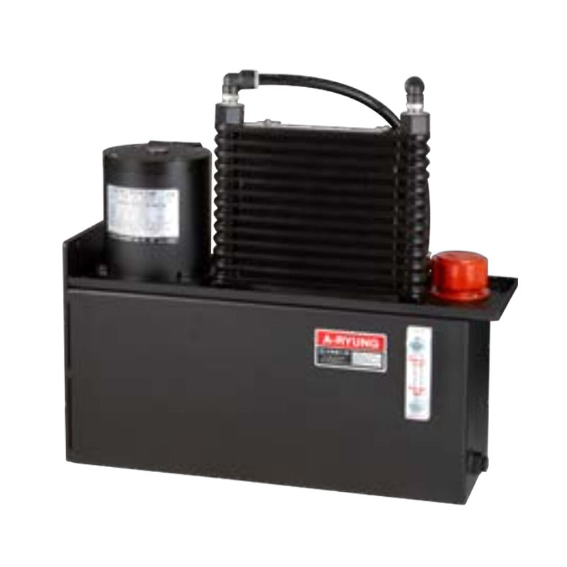 High-quality image of the A-Ryung Fan Cooler Unit AFC-200-13MSFVB-T14, showcasing its compact design, integrated fan cooler, and small circulation pump, ideal for efficient heat exchange in machine tools and various industrial applications. Main image