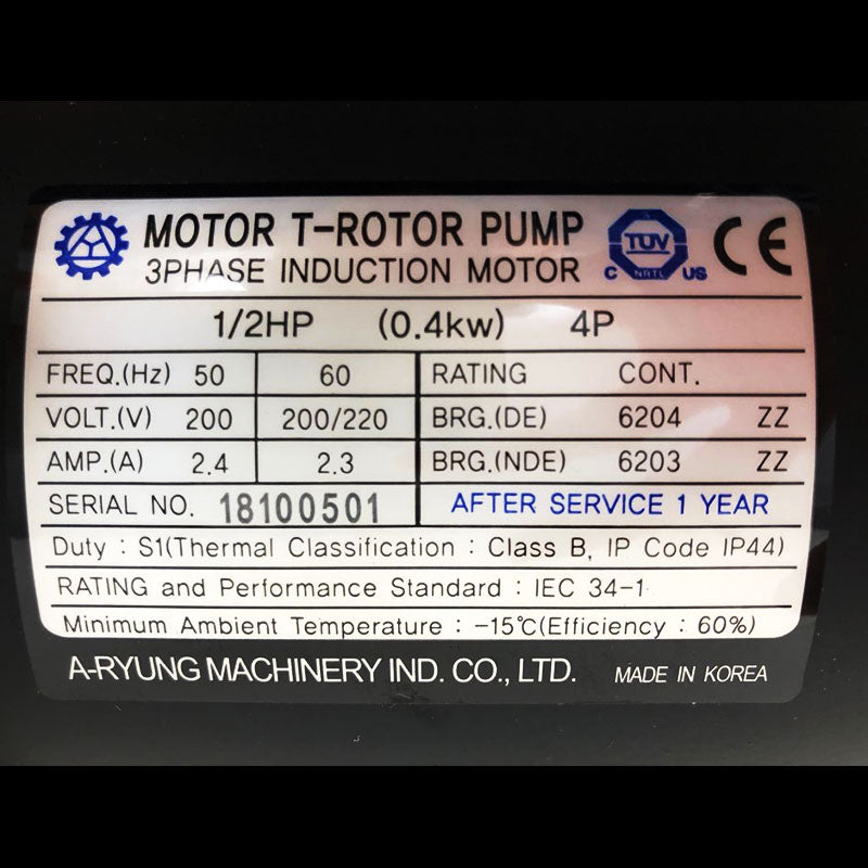 Aryung Motor T-ROTOR Pump AMTP400-216LNVT