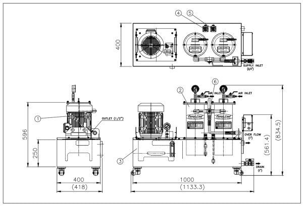 Aryung ACFC-G17-50-B25-D dimension drawing