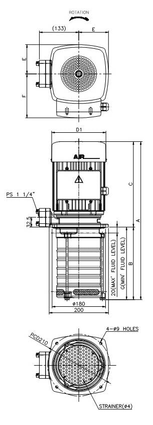 Aryung ACHK 10 dimension drawing