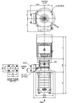 Aryung ACRK 10 flange outlet (F) dimension drawing