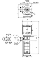 Aryung ACRK 5 flange outlet (F) dimension drawing