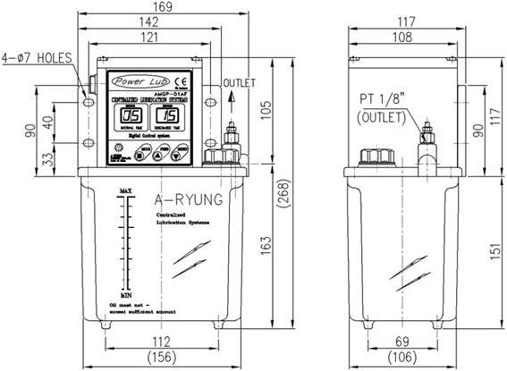 Aryung AMGP-01A(F) dimension drawing