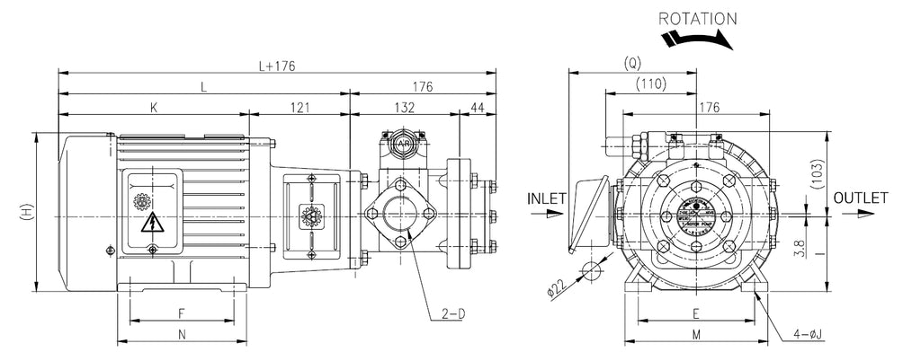 Aryung AMTP-HFVB dimension drawing