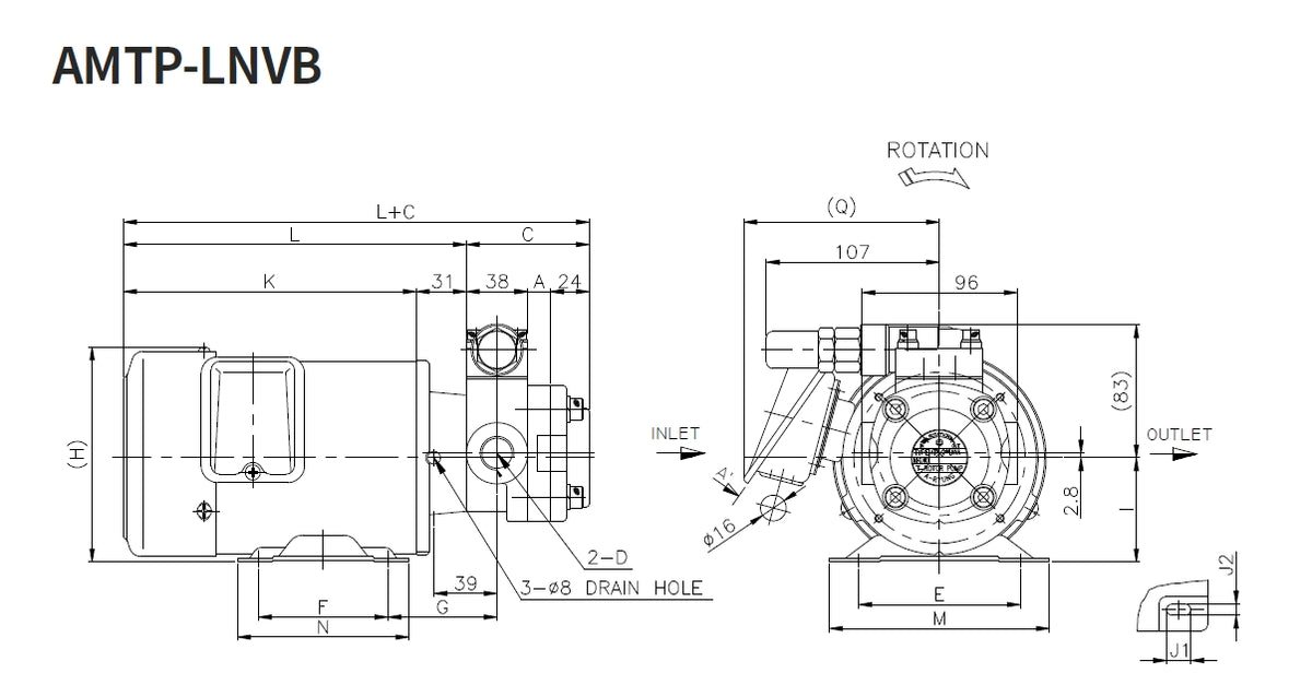 Aryung AMTP-LNVB dimension drawing