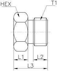Aryung lubrication fitting seal plug drawing