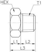 Aryung lubrication fitting seal plug drawing