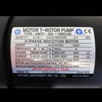 A-Ryung Motor T-ROTOR Pump AMTP200-13MSVB , label with specifications