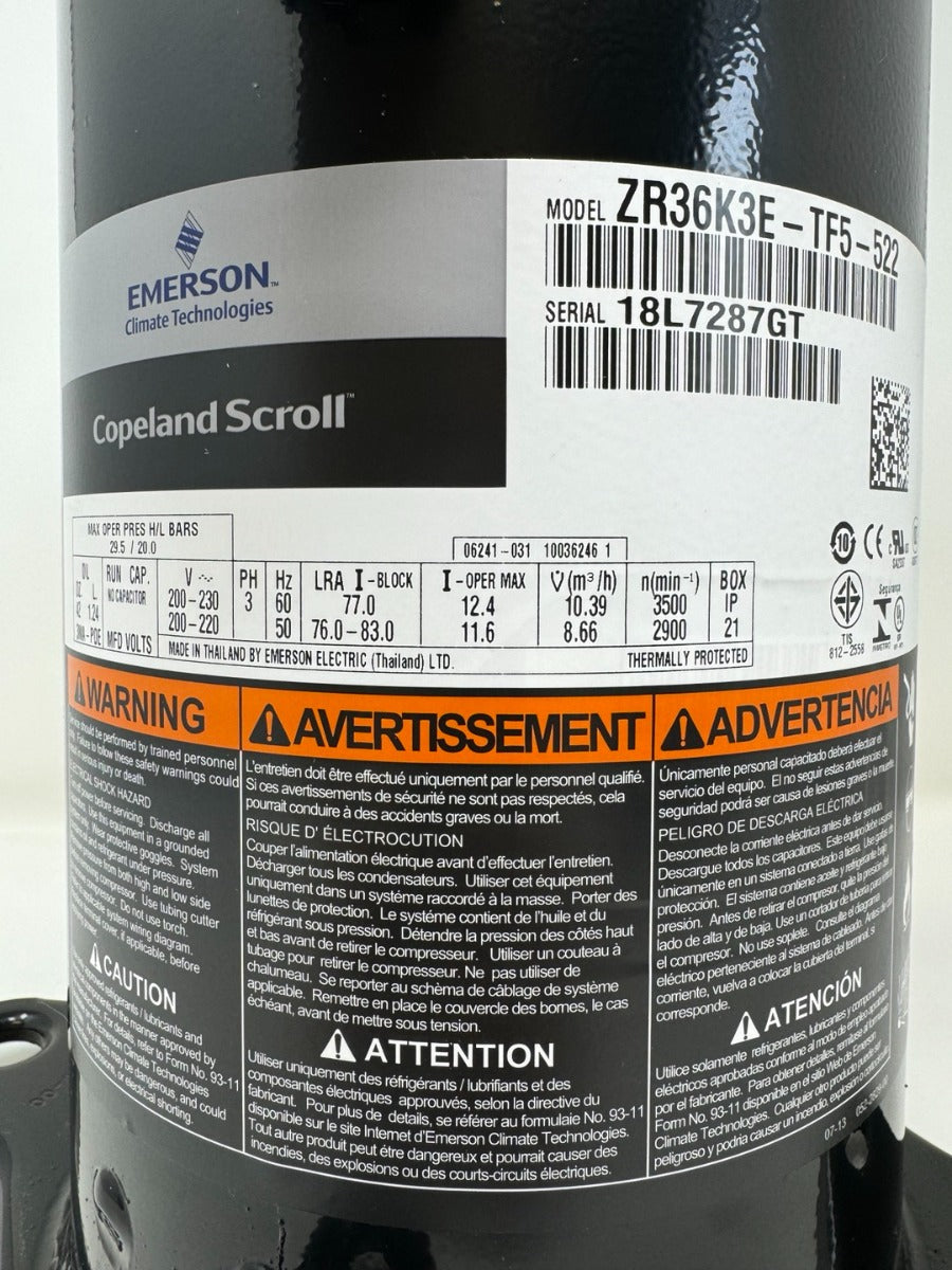 Compressor CL2202001, label