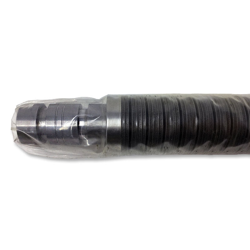 Detailed view of the end of Drawbar Assembly M50041703 wrapped in plastic.