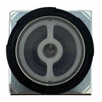 Top view of the push button 25mm x 20mm for DMC and FFGDMC machines.
