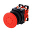 Fuji Emergency Stop Switch AR30V0R featuring a red push-lock, turn-reset button with a 40 mm diameter and white arrow indicator.