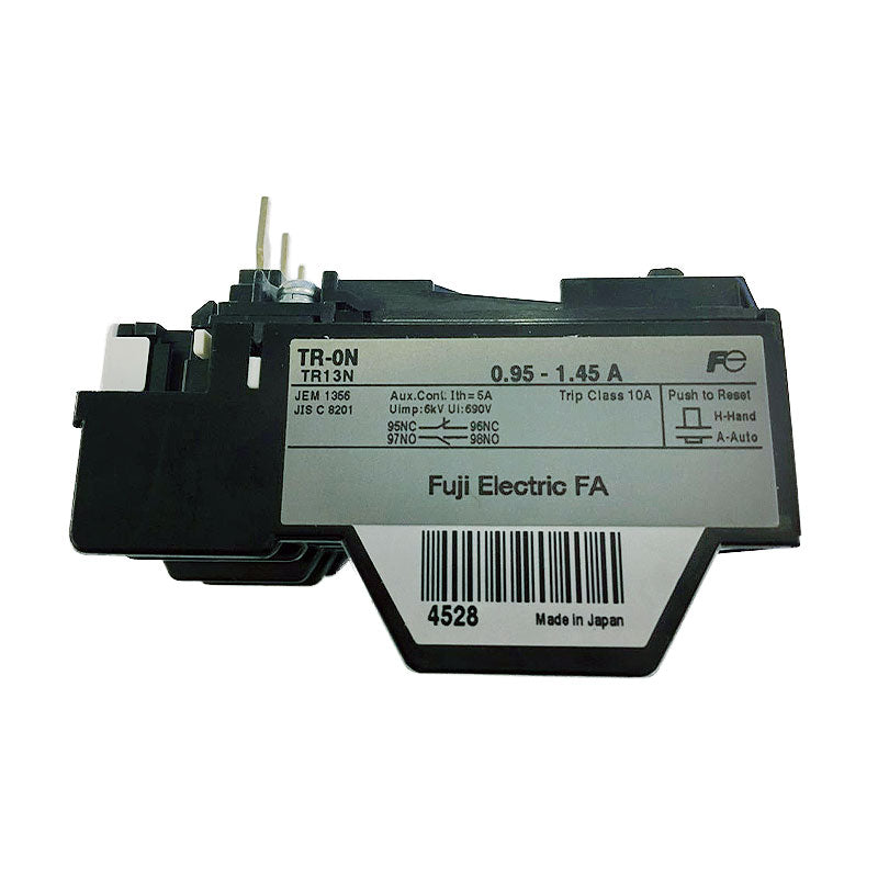 Fuji Thermal Overload Relay TR-0N side view displaying model details and reset button