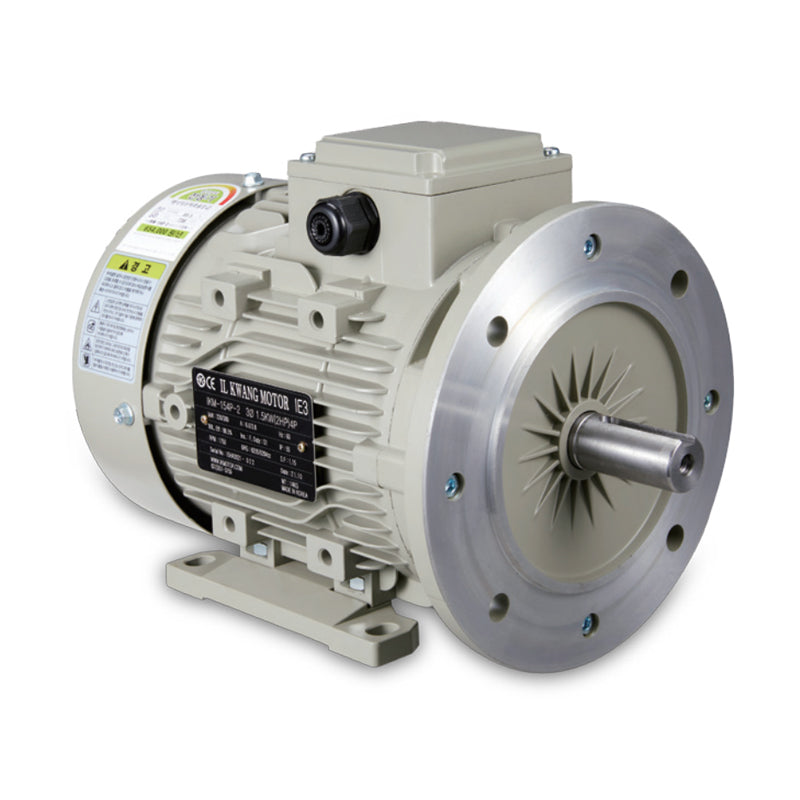 IK ELECTRIC IEC 90 Frame Aluminum Metric Motor, B35 Horizontal Vertical , Single-Phase, 1hp, 60 Hz, 220V, 1800 RPM,  TEFC Main image