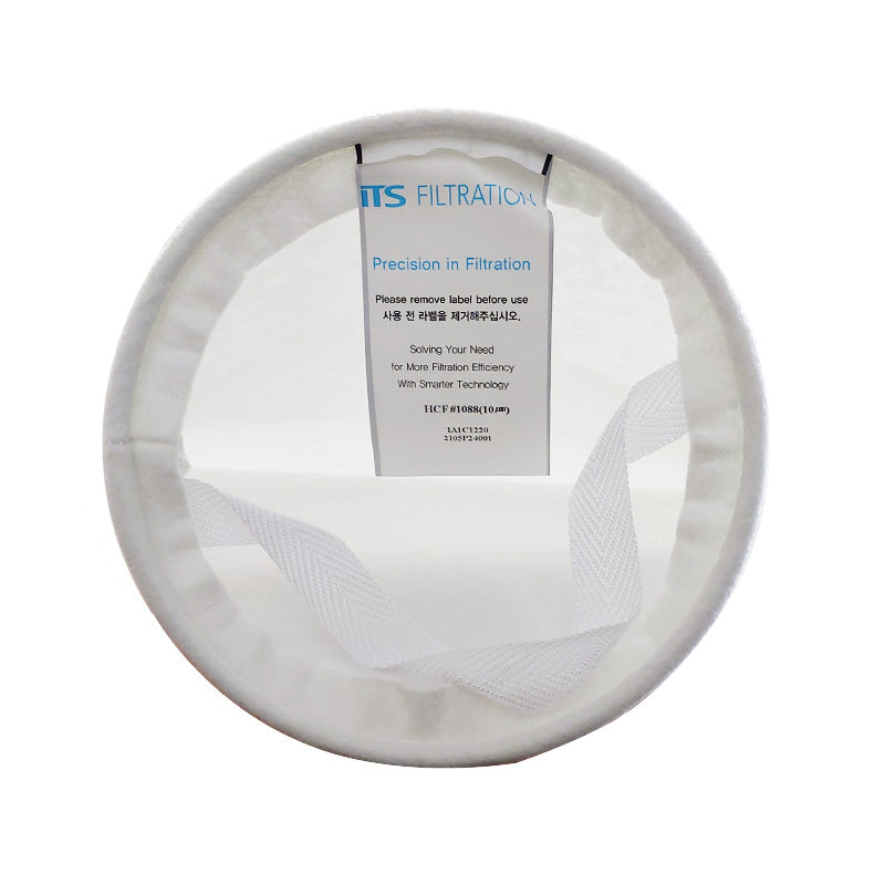 Top view of Kemtech PF 70-20DF HCF 10 Micron Bag Filter with precision filtration label Main image