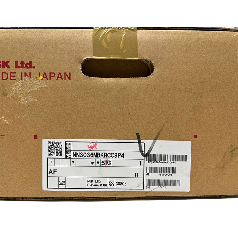 NSK Tapered Bore Radial Bearing NN3036MBKRCC9P4, showcasing the molded polyamide cages