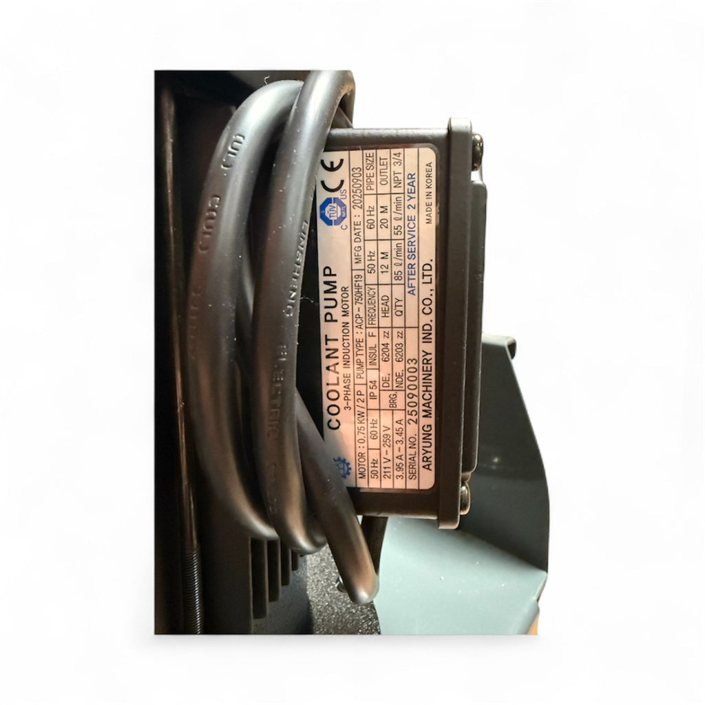 A-Ryung Coolant Pump ACP-750HF19 3PH Coolant Pump Assembly