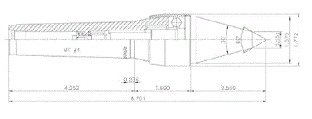 MT5 CNC Waterproof Live Center ; Extended 30° Type (5WPL30073005)