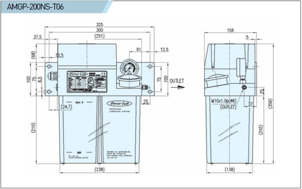AMGP-200NS-T06 External Dimensions