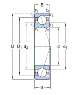 Angular Contact Thrust Ball Bearing 7016ACDP4APBCA