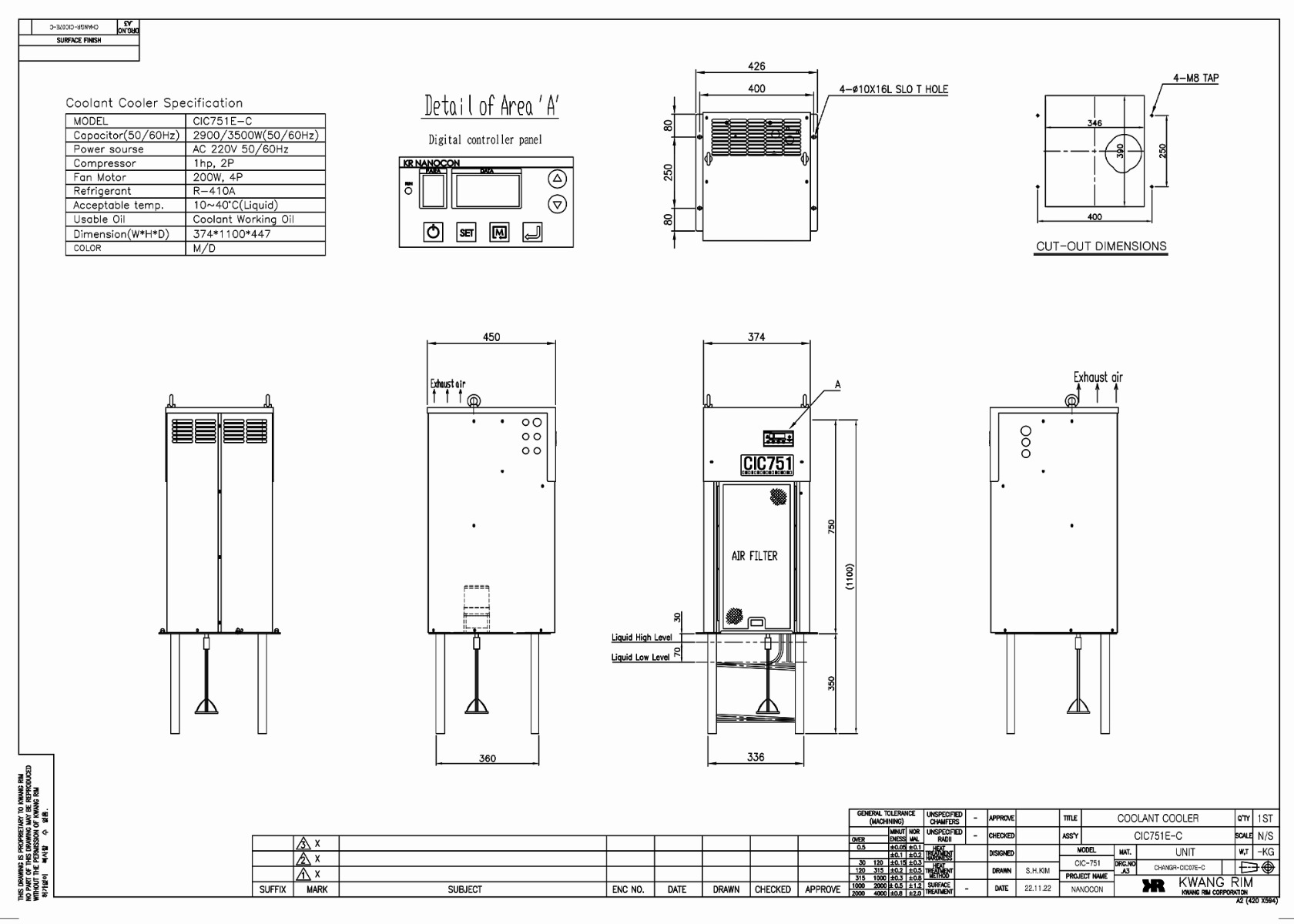 Coolant Chiller CIC751E-C-dwg