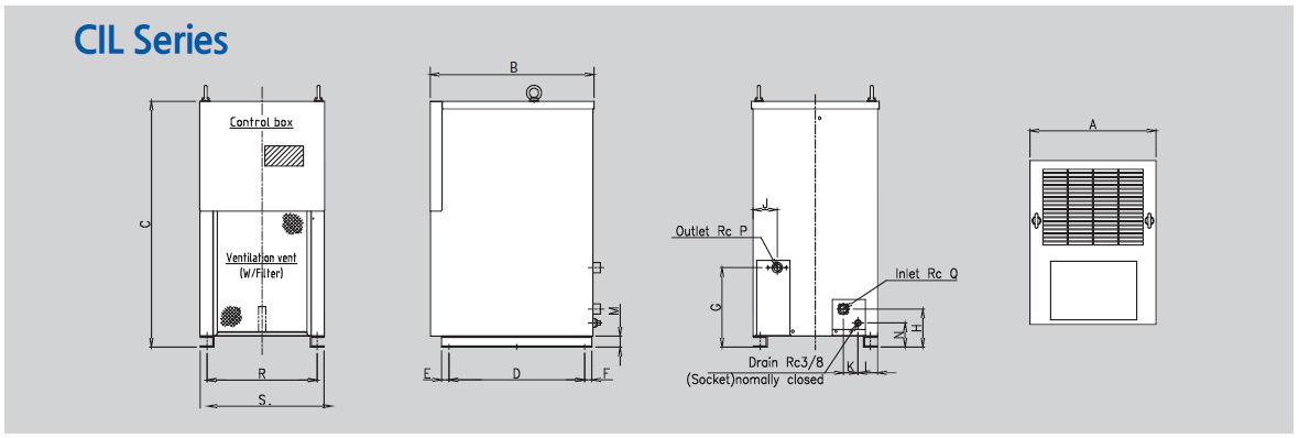 oil chiller CIL 1101A-CT dimension drawings