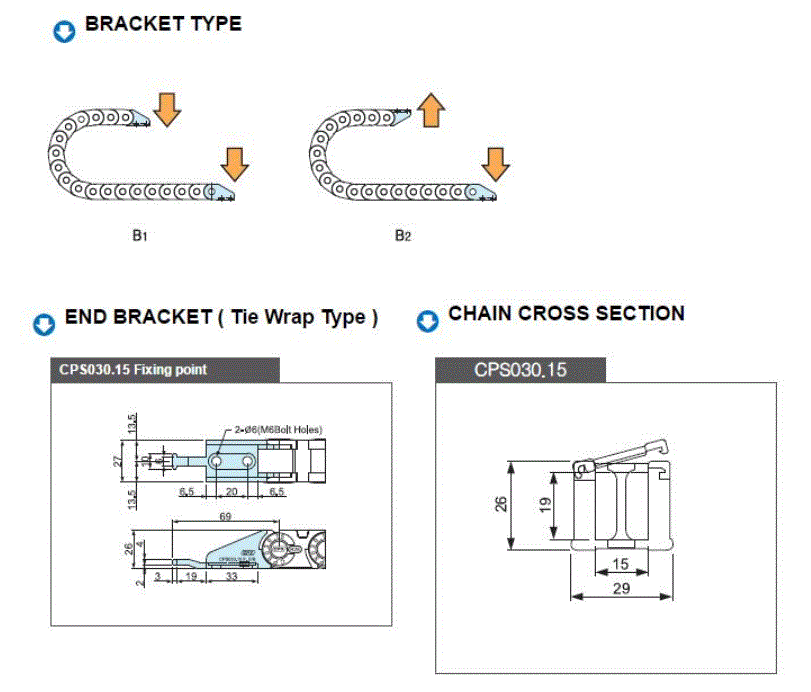 CP System Cable Chain CPS030.15.R48B2T-780L