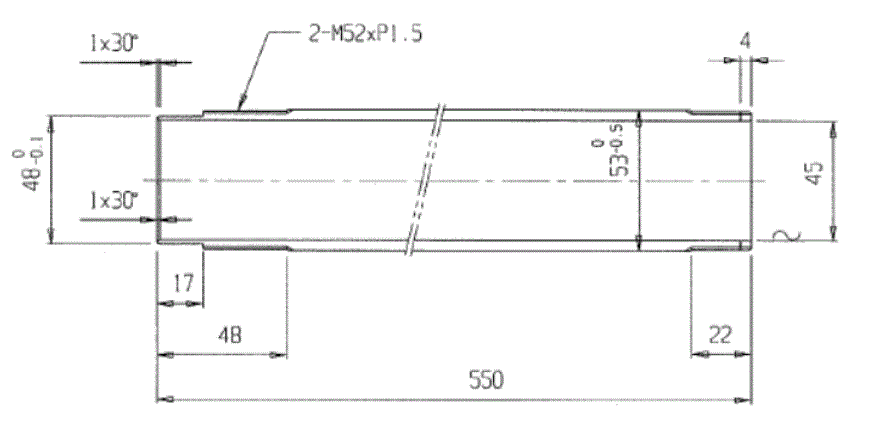 Draw Pipe 550L