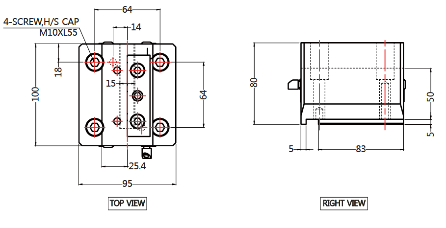 EWS Face Tool Holder 5.15BMT254L50 Part Drawing