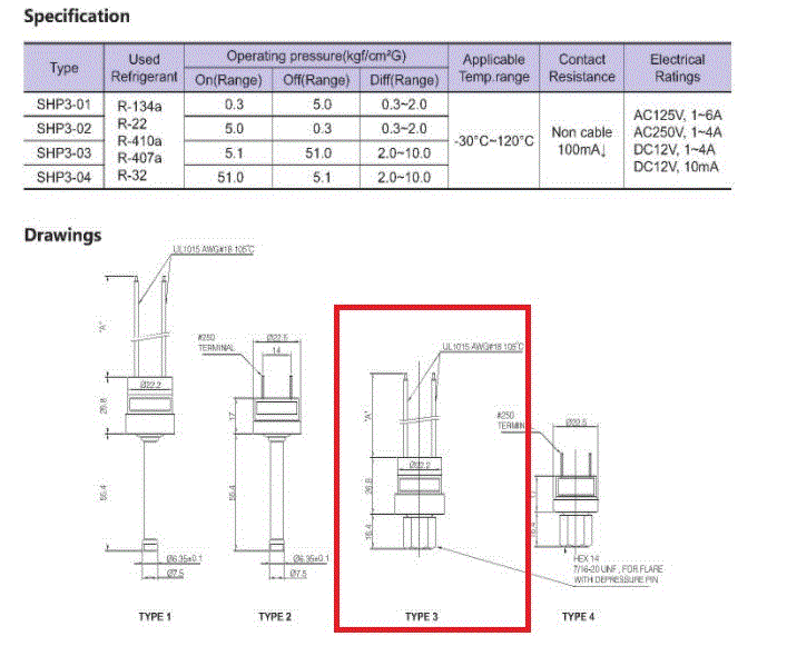 SHINHAN Pressure Switch 