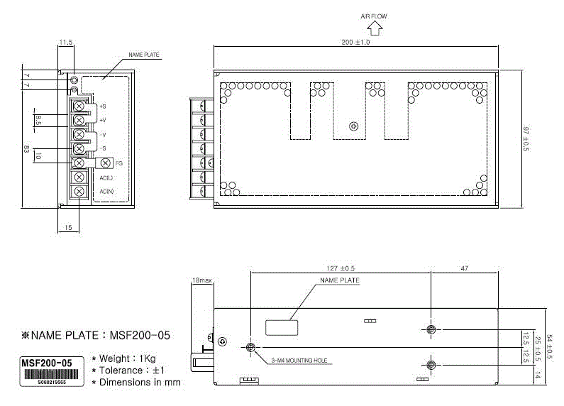 Switching Mode Power Supply MSF 200-24